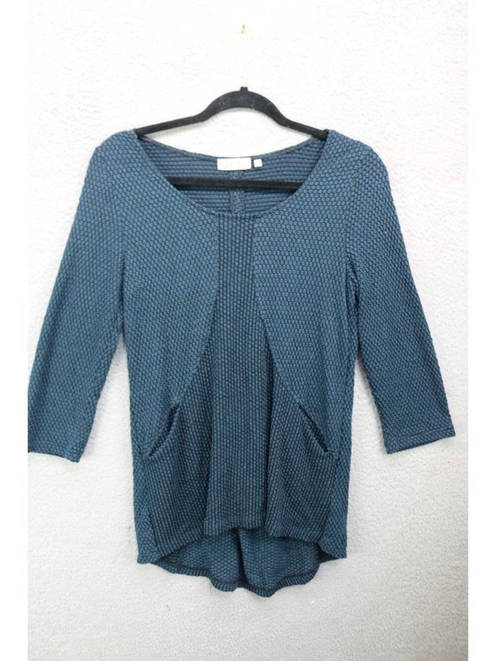 Habitat 3/4 Sleeves Textured Tunic-XS-Pockets-Boho-Whimsigoth-Oversized